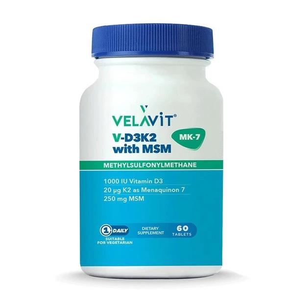Velavit V-D3K2 With MSM 60 Tablet ürün görseli