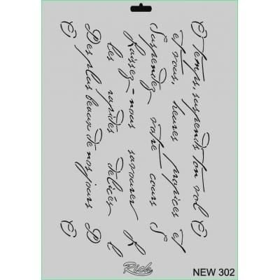 Rich New Seri N-302 Stencil 35x25 cm - 8