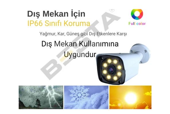 7 KAMERALI 5MP LENS 1080P WARM LED GECE RENKLİ 250 GB HDD DAHİL GÜVENLİK SETİ - 27250W - 9