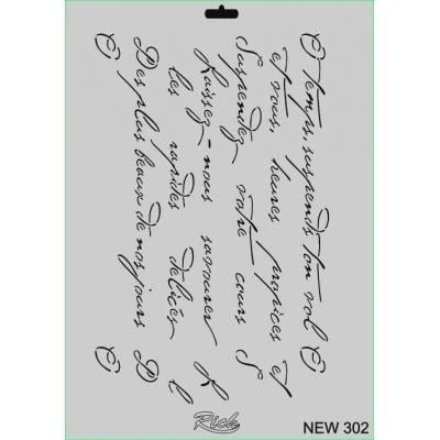 Rich New Seri N-302 Stencil 35x25 cm - 7