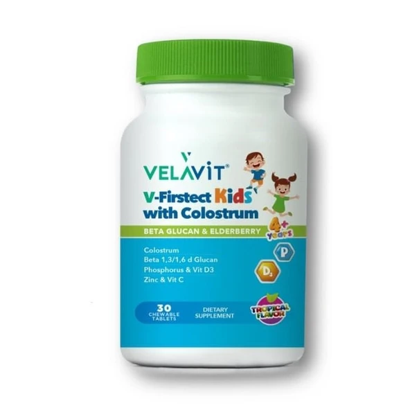 Velavit V-Firstect KIDS with Colostrum 30 Vegi Tablet ürün görseli
