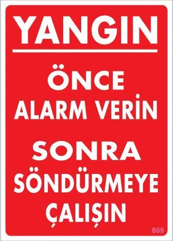 Avmdepo  Yangın Nasıl Söndürülür Uyarı Levhası 25x35 KOD:869 - Resim 2