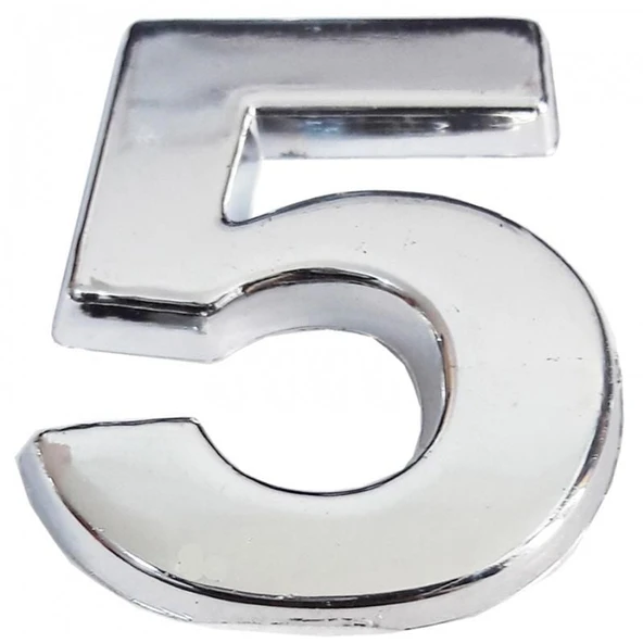 Cemax Krom Yapışkanlı 5 Rakamı 5 cm - 10