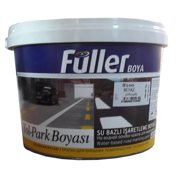 Füller Beyaz Yol Çizgi Boyası 2,5 Litre Su Bazlı - 10