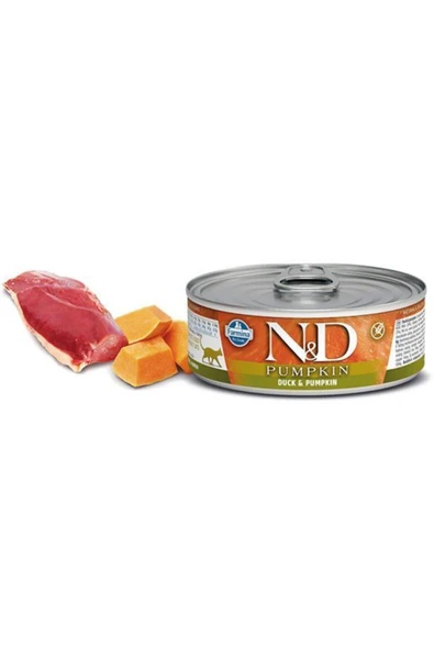 N&D Nd Balkabaklı Ve Ördekli Kedi Konserve 80 Gr (12 Adet) - Resim 2