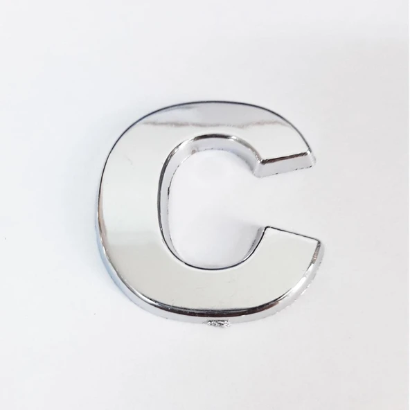 Cemax C Harfi 3,75 cm Krom Yapışkanlı - 7