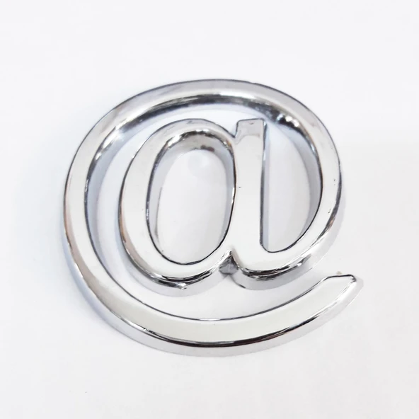 Cemax @ İşareti 3,75 cm Krom Yapışkanlı - 9