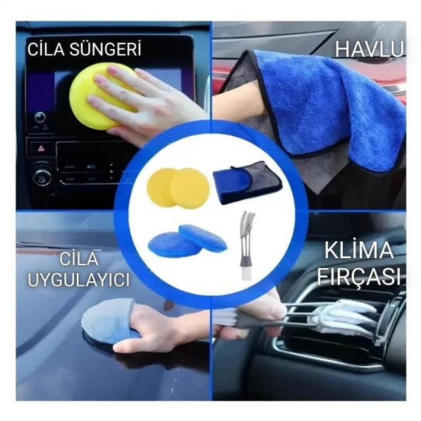 Polham Premium 26 Parça Ful+Ful Profesyonel Araç Detaylı Temizlik Seti, Matkap Uçlu Ultra Sağlam Tam Set - 8