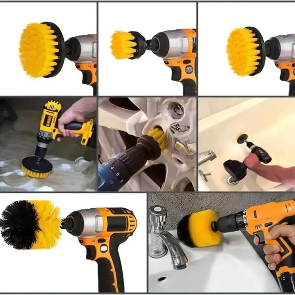 Polham Premium 26 Parça Ful+Ful Profesyonel Araç Detaylı Temizlik Seti, Matkap Uçlu Ultra Sağlam Tam Set - 4