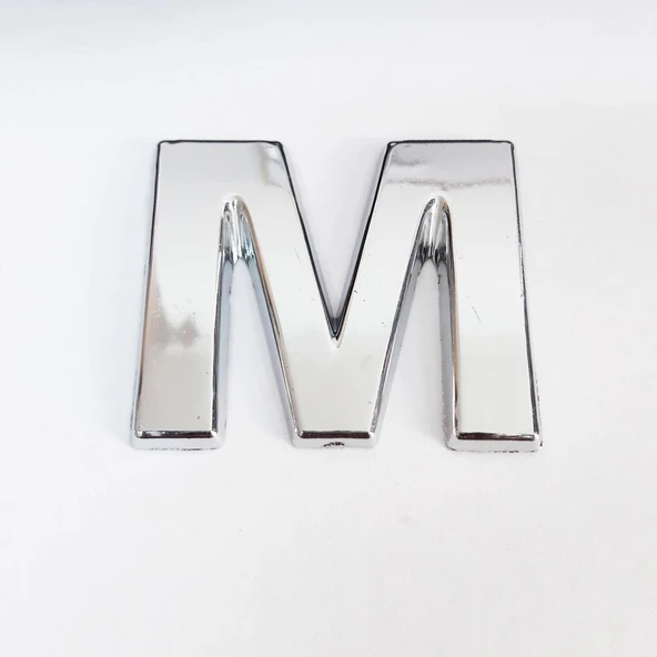 Cemax M Harfi 3,75 cm Krom Yapışkanlı - 4