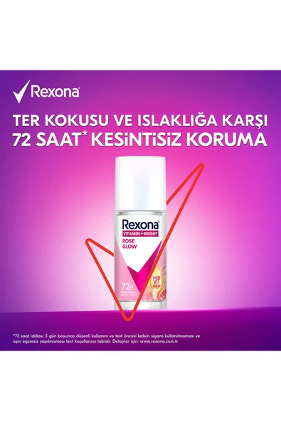 REXONA VİTAMİN BRİGHT KADIN ROLL ON DEODORANT ROSE GLOW 45 ML - 7