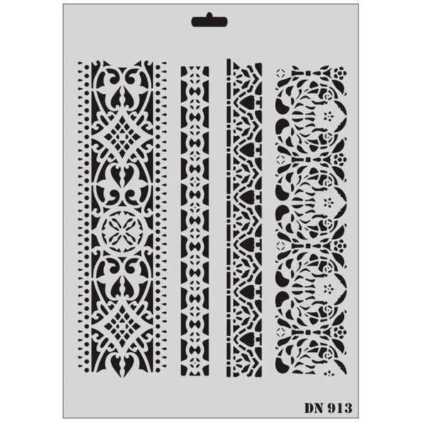Rich Dantel Seri DN-913 Stencil 35x25 cm - 3