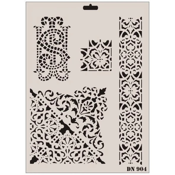 Rich Dantel Seri DN-904 Stencil 35x25 cm - 6