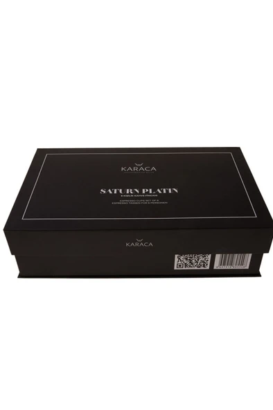 Karaca Satürn Platin 6 Kişilik Kahve Fincanı Takımı 100 ml - 3