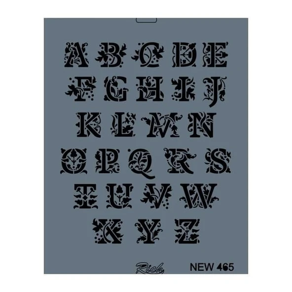Rich New Seri N-465 Stencil 35x25 cm - 7