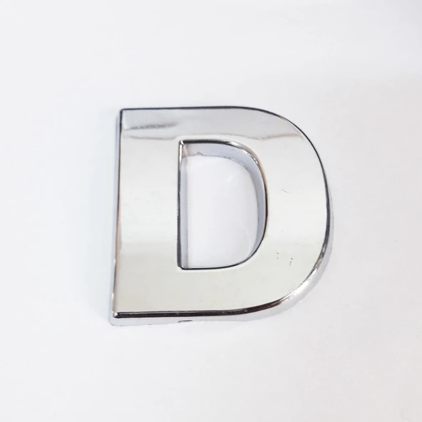 Cemax D Harfi 3,75 cm Krom Yapışkanlı - 9