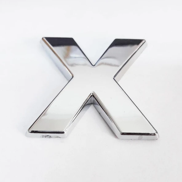 Cemax X Harfi 3,75 cm Krom Yapışkanlı - 6