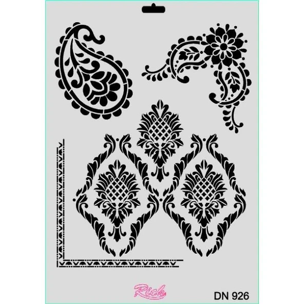 Rich Dantel Seri DN-926 Stencil 35x25 cm - 3