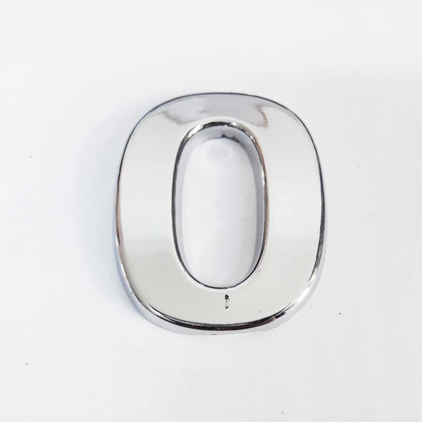 Cemax 0 Rakamı 3,75 cm Krom Yapışkanlı - 5