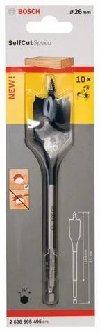 Bosch 26X152 Altıgen Yassı Ahşap Maktap Ucu - 5