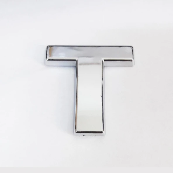 Cemax T Harfi 3,75 cm Krom Yapışkanlı - 3