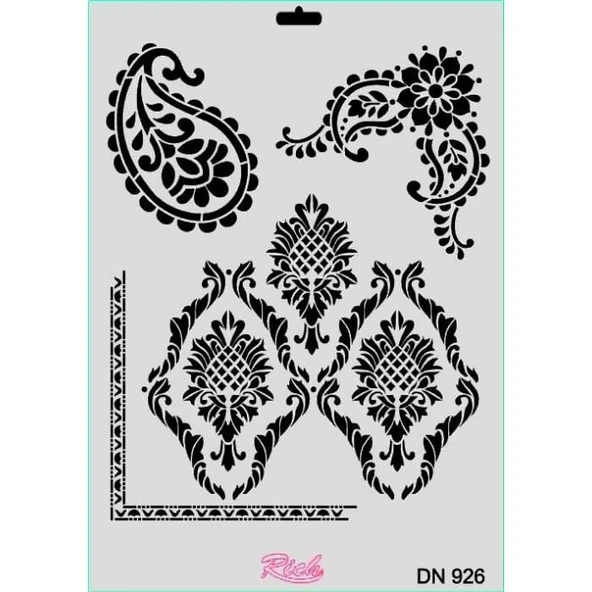 Rich Dantel Seri DN-926 Stencil 35x25 cm - 8