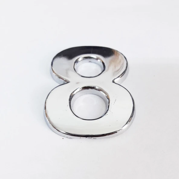 Cemax 8 Rakamı 3,75 cm Krom Yapışkanlı - 11