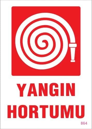 Avmdepo Yangın Hortumu Uyarı Levhası 25x35 KOD:864 - 9