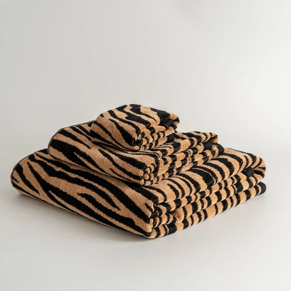 Soley | Tiger | %100 Pamuk 3'lü Havlu Seti
