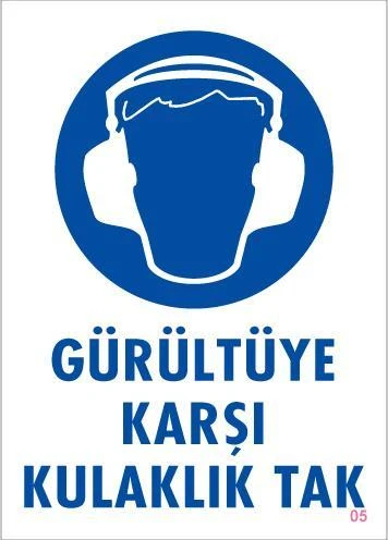 Avmdepo Gürültüye Karşı Kulaklık Tak Uyarı Levhası 25x35 KOD:5 - 6