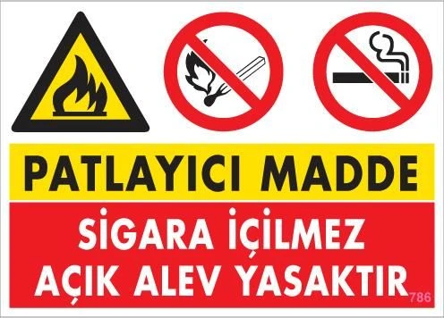 Avmdepo  Patlayıcı Madde Uyarı Levhası 25x35 KOD:786 - Resim 10