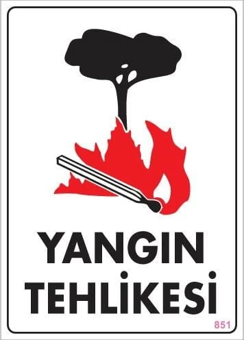 Avmdepo  Yangın Tehlikesi Uyarı Levhası 25x35 KOD:851 - 11