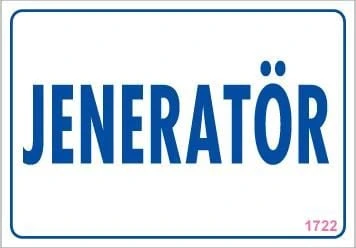Avmdepo  Jeneratör Uyarı Levhası 17,5x25 KOD:1722 - 12