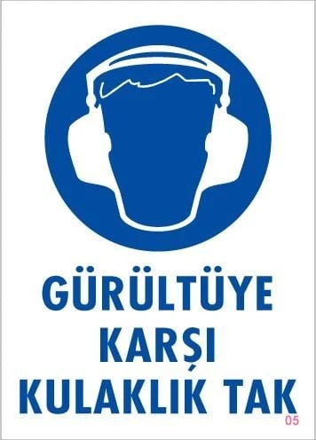 Avmdepo Gürültüye Karşı Kulaklık Tak Uyarı Levhası 25x35 KOD:5 - 11