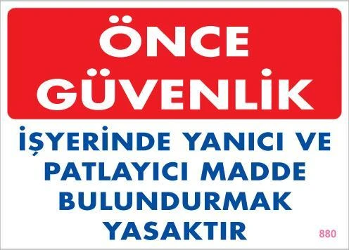 Avmdepo  Yanıcı ve Parlayıcı Madde Uyarı Levhası 25x35 KOD:880 - Resim 7