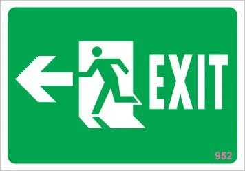 Avmdepo  Acil Çıkış Uyarı Levhası 17,5x25 KOD:952 - 5