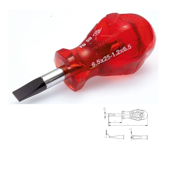 İzeltaş 4110 Kraft Topaç Düz Tornavida 6,5X40 - 2