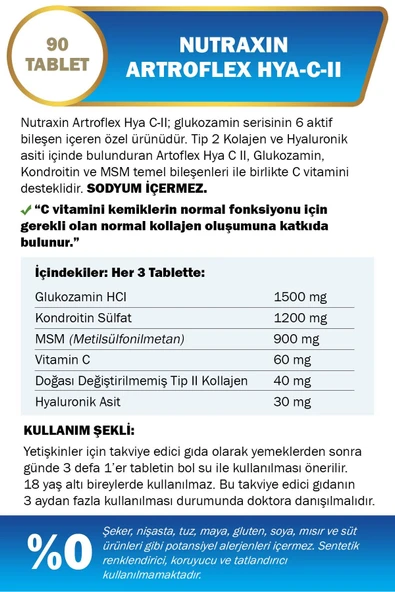 Nutraxin Artroflex HYA-C-II 90 Tablet - 2