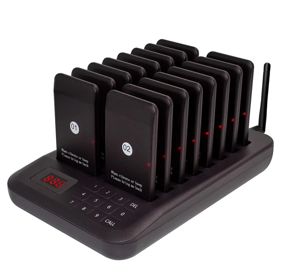 Refox CTP-302-B Titreşimli Sesli 300m 16lı Kablosuz Müşteri Çağrı Zili