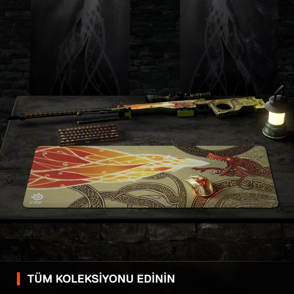 SteelSeries QcK XXL CS2 Dragon Lore Edition Oyun Mouse Pad - 6