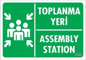 Avmdepo  Toplanma Yeri Uyarı Levhası 17,5x25 KOD:928 - 3
