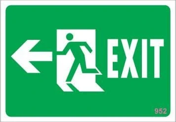 Avmdepo Acil Çıkış Uyarı Levhası 17,5x25 KOD:952 - 8