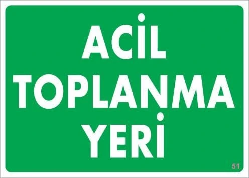 Avmdepo  Acil Toplanma Yeri Uyarı Levhası 25x35 KOD:51 - 10