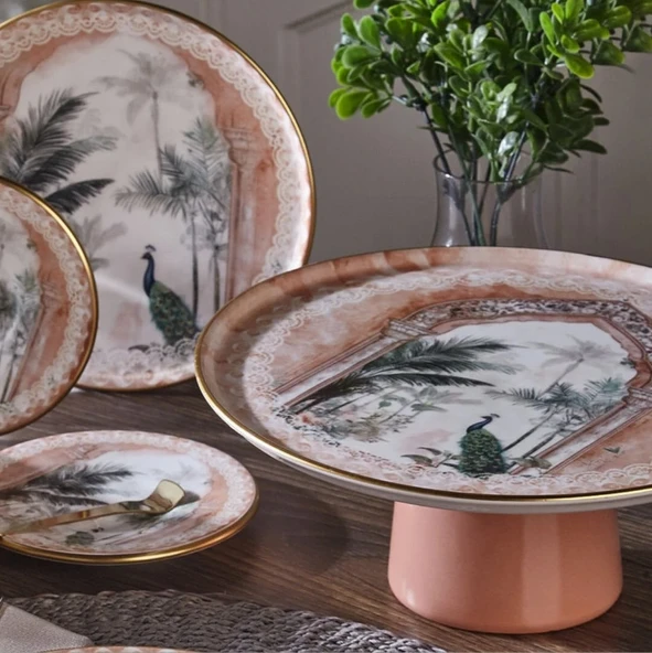 Fecra Peacock 19 Parça Sunum ve Servis Seti - 2