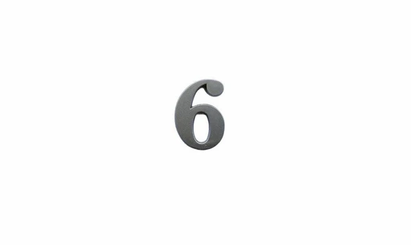 Cemax İtalik 6 Rakamı 5 cm Saten Yapışkanlı - 4