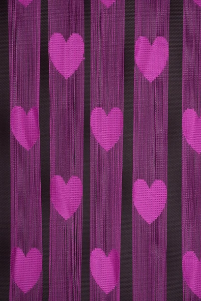 KALPLİ MODEL FUŞYA RENK İP PERDE HAZIR İP PERDE 300*270 - Resim 5