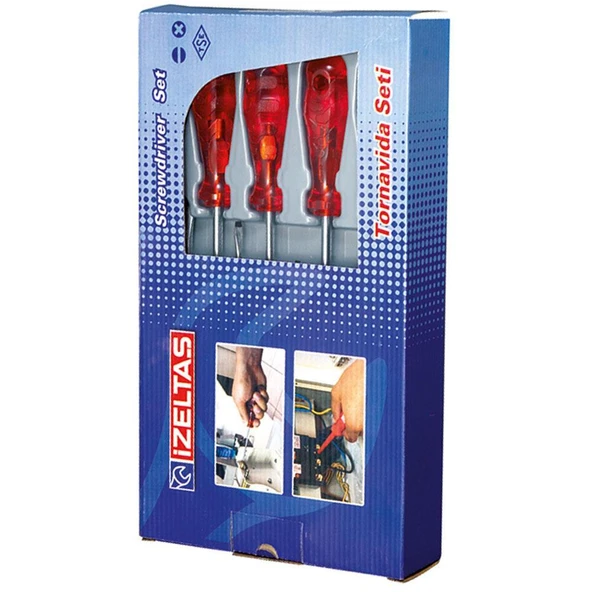 İzeltaş 4120 Yıldız Tornavida Seti 6 Parça Kraft - 3
