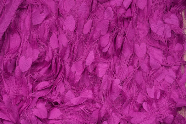 KALPLİ MODEL FUŞYA RENK İP PERDE HAZIR İP PERDE 300*270 - Resim 6