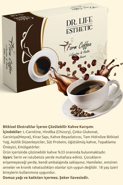 DR LIFE ESTHETIC HİNDİBA KAHVESİ DETOX KAHVE ŞEKER İLAVESİZ (HİNDİBA, GARSİNİYA VE KİRAZ SAPI ÖZLÜ) - 3