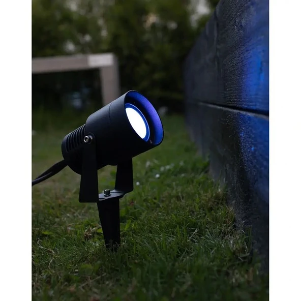 10 Adet Elektrikle Çalışır 7 Watt Mavi Işık Çok Kaliteli Çim Çiçek, Ağaç, Peyzaj Aydınlatma Armatürü - 8